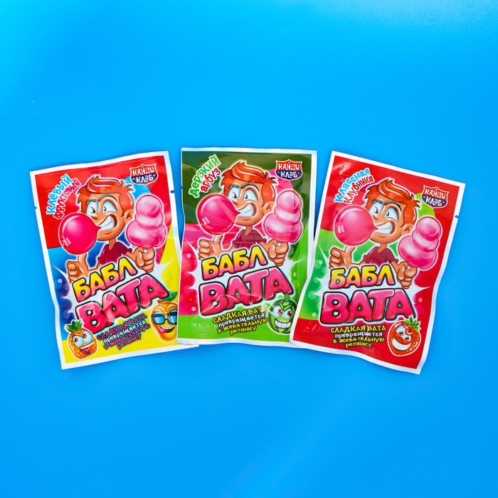 

Сладкая вата "Бабл вата" ассорти, 4,5 г (9 шт.)
