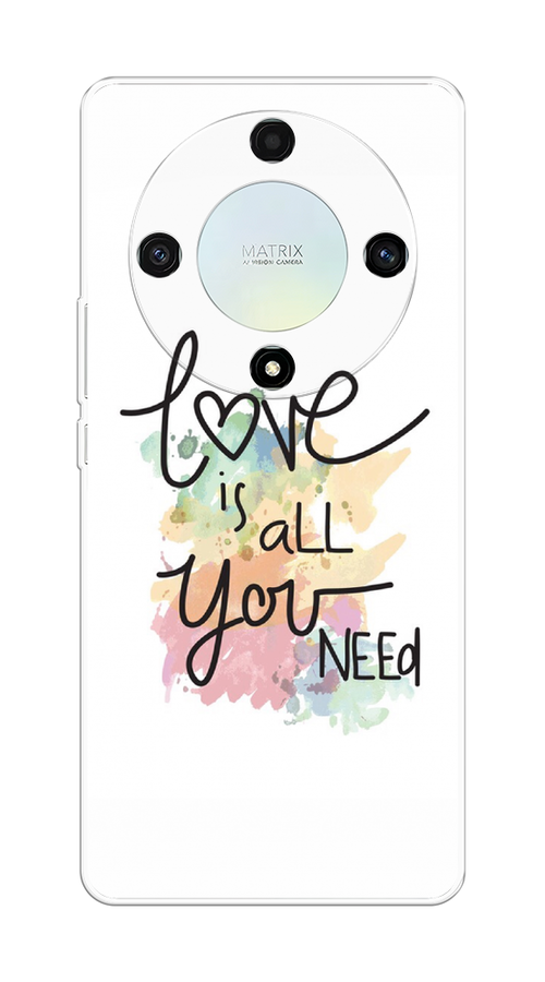 

Чехол на Honor X9A "Love is all you need", Белый;черный;зеленый, 6120850-1