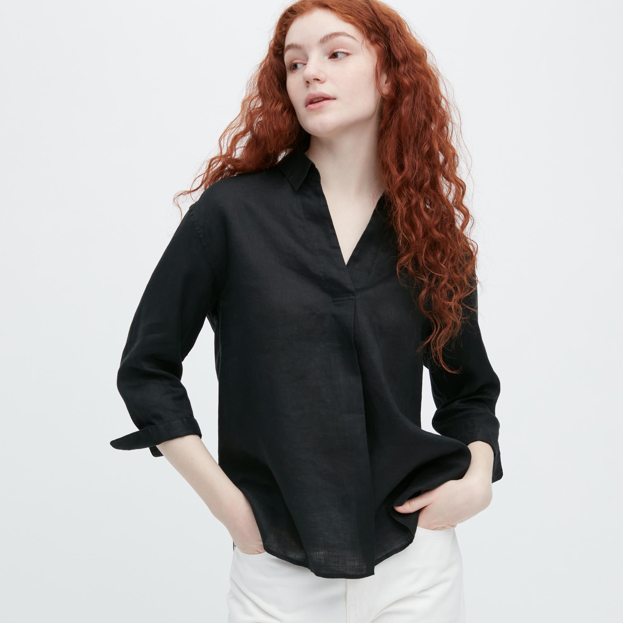 

Блуза женская UNIQLO 455750COL09 черная 2XS (доставка из-за рубежа), Черный, 455750COL09