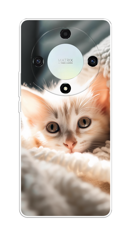 

Чехол на Honor X9A "Белый шкодливый котенок", Серый;белый;бежевый;оранжевый, 6120850-1
