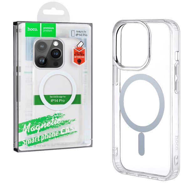 фото Чехол hoco для iphone 14 pro tpu прозрачный magsafe