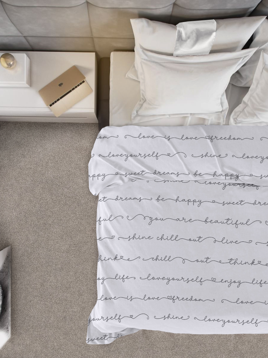 фото Комплект постельного белья семейный galtex нежность поплин позитив светло-серый
