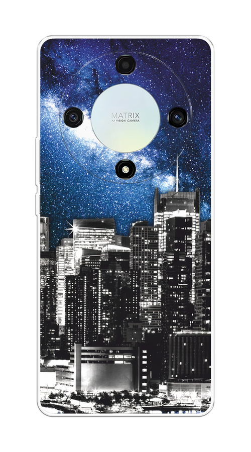 

Чехол на Honor X9A "Космический Нью-Йорк", Синий;серый, 6120850-1
