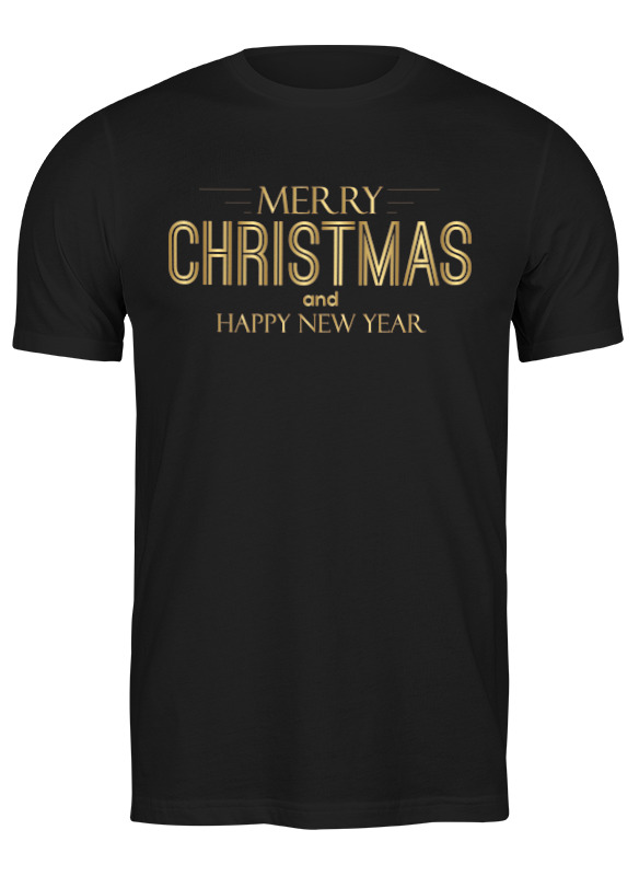 

Футболка мужская Printio Merry christmas черная L, Черный, Merry christmas