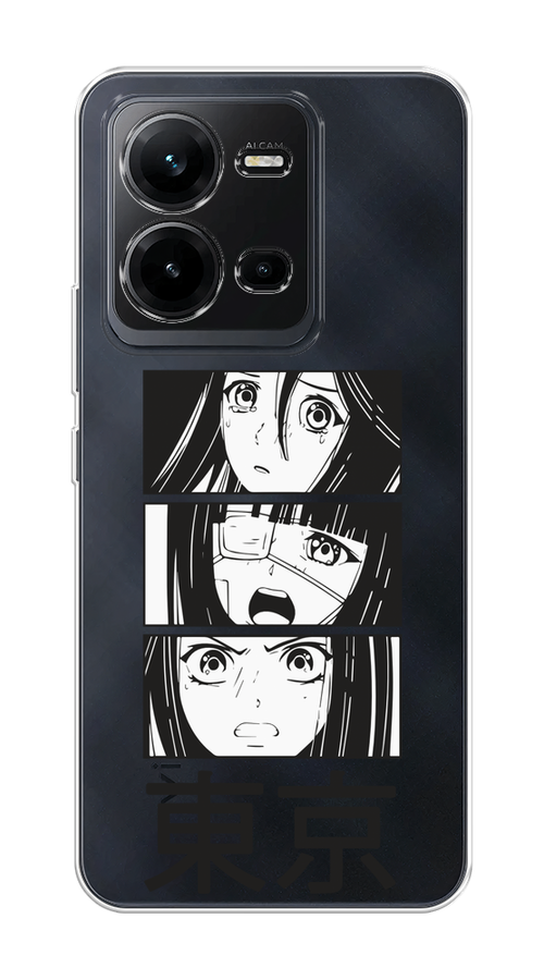 

Чехол на Vivo V25/V25e "Tokyo girls", Белый;черный;прозрачный, 267750-1