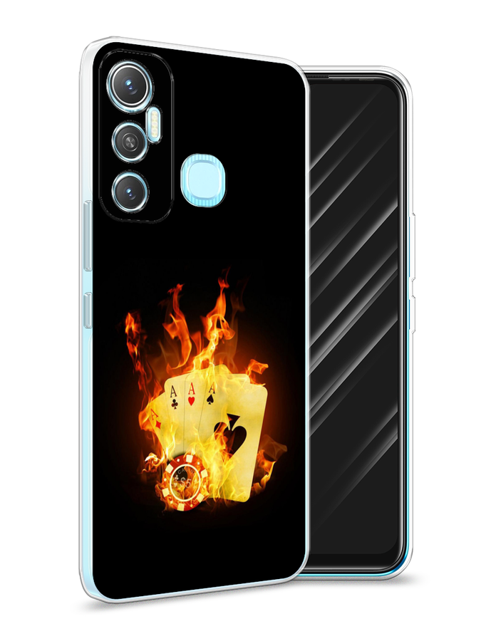 

Чехол Awog на Infinix HOT 11 64 GB "Горящие карты", Разноцветный, 3100750-9