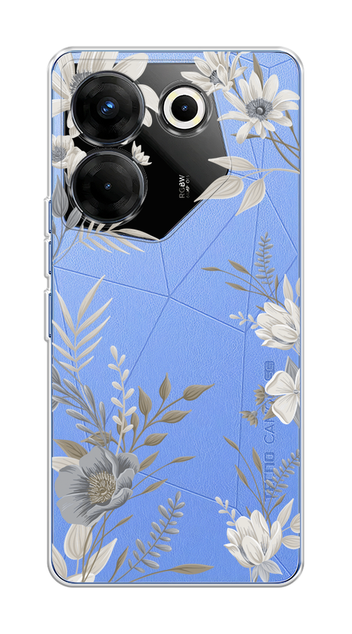 

Чехол на Tecno Camon 20 Pro 5G "Цветы сепия", 304050-1