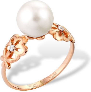 

Кольцо из красного золота с жемчугом/фианитом р. 17,5 Гранат 3.10.11.0275.00-1298, 3.10.11.0275.00-1298