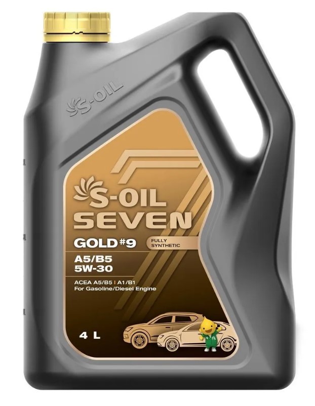 Моторное масло S-Oil синтетическое Seven Gold #9 A5/B5 5W30 4л