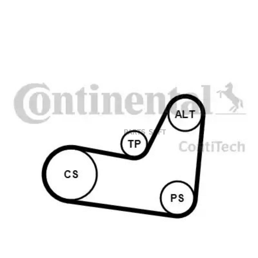 

CONTITECH Комплект поликлинового ремня 6PK1070K2, 6PK1070K2