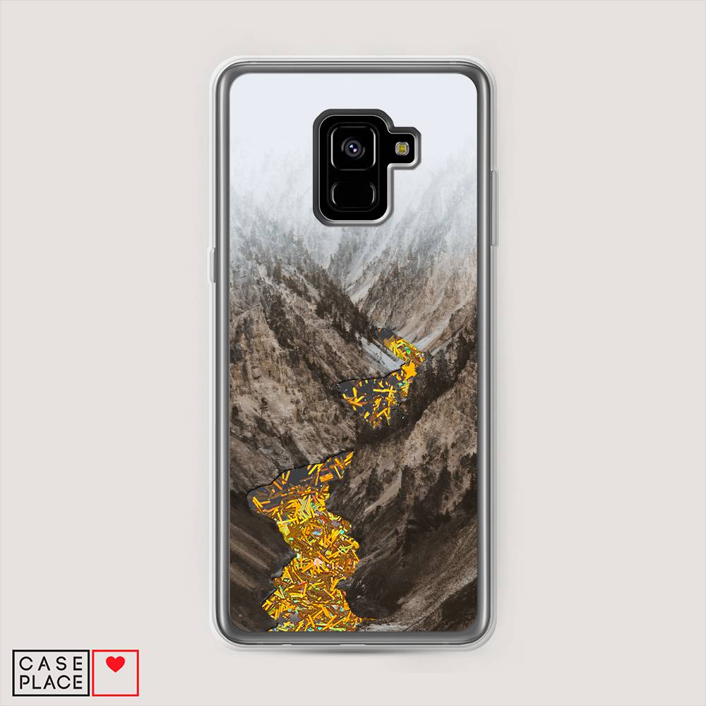 

Чехол Awog на Samsung Galaxy A8 + "Горная река", Коричневый, 25590-1