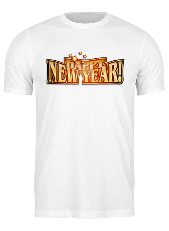 

Футболка мужская Printio Happy new year! белая 2XL, Белый, Happy new year!