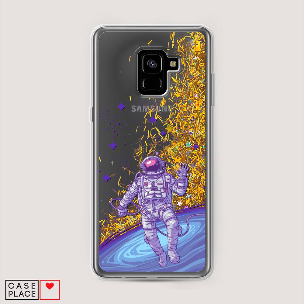 

Чехол Awog на Samsung Galaxy A8 + "Космонавт в открытом космосе", Синий, 25590-1