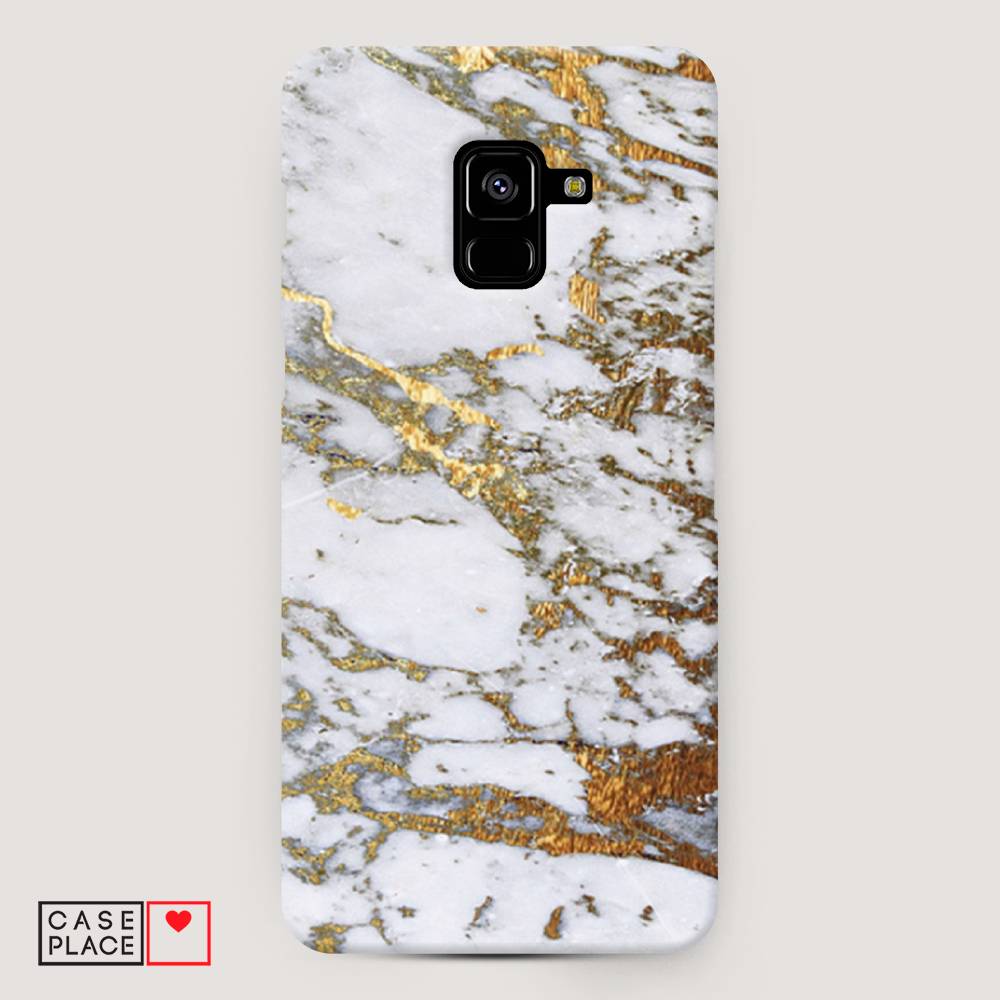 фото Чехол awog "белый мрамор" для samsung galaxy a8 +