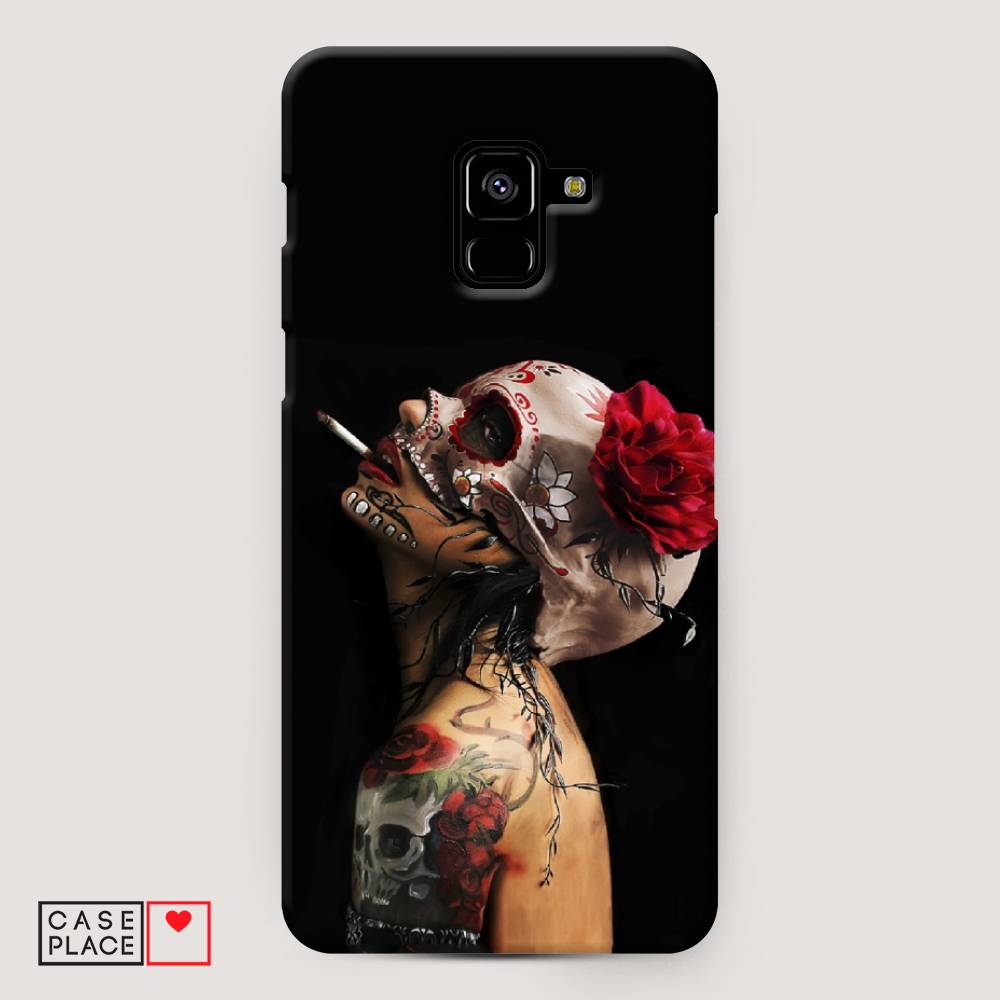

Чехол Awog "Девушка с черепом" для Samsung Galaxy A8 +