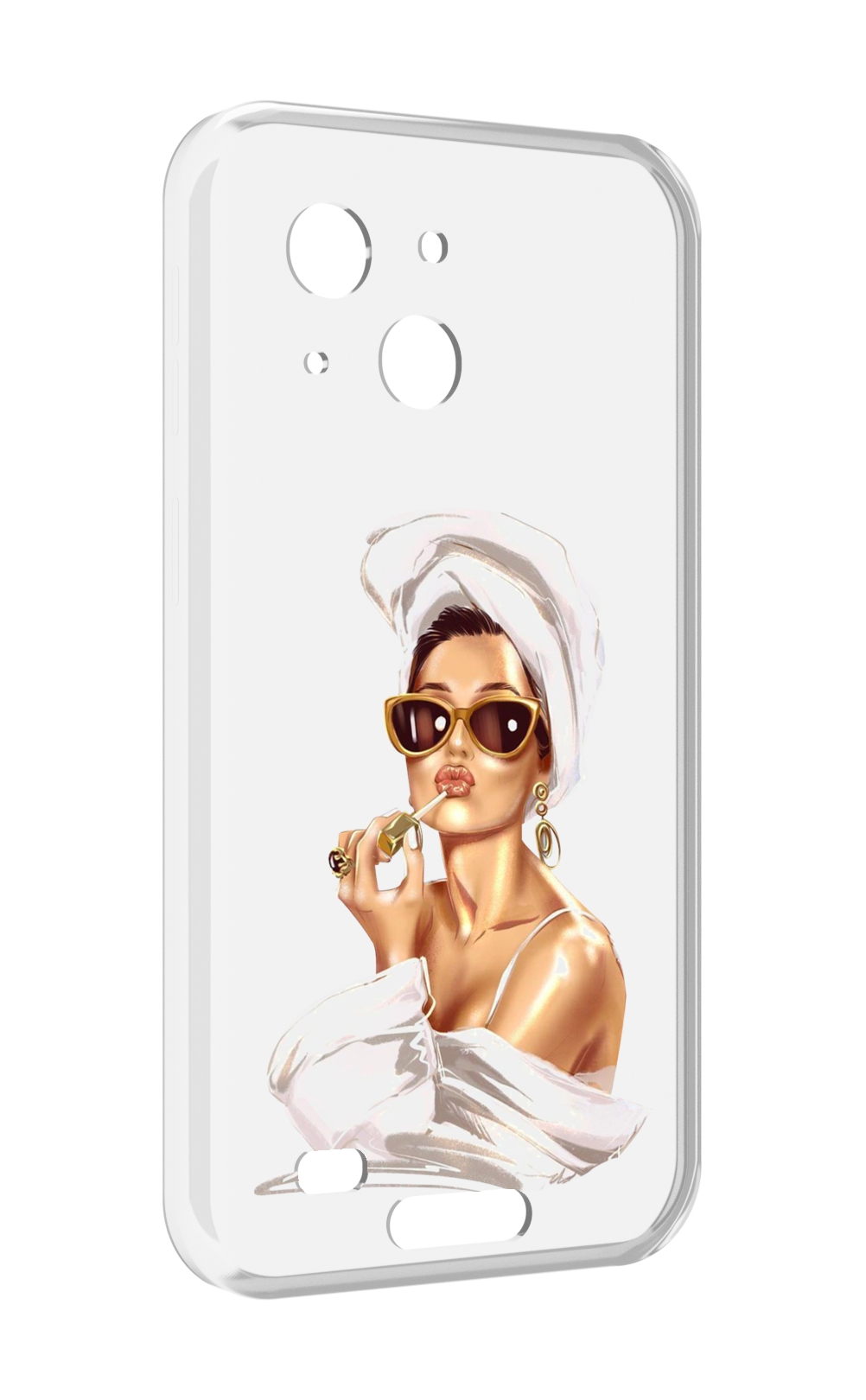 

Чехол MyPads Девушка-утром женский для Oukitel WP20 / WP20 Pro, Прозрачный, Tocco