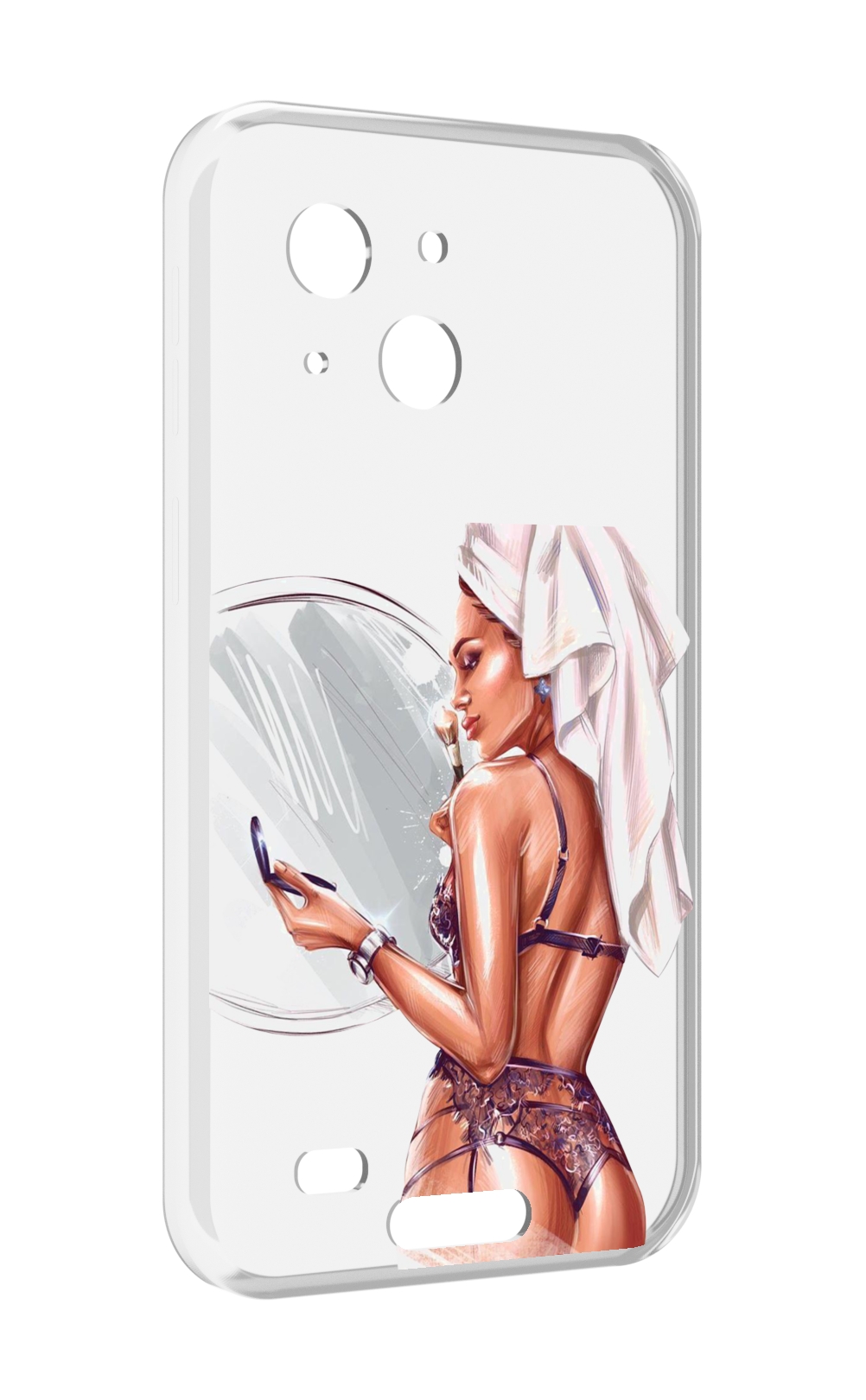 Чехол MyPads Девушка-с-полотенцем женский для Oukitel WP20 / WP20 Pro