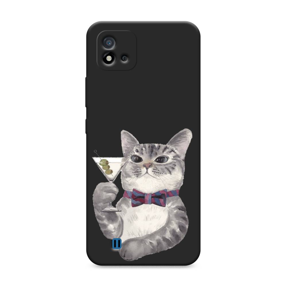 

Матовый силиконовый чехол "Кот джентльмен" на Realme C11 (2021), Кот джентльмен