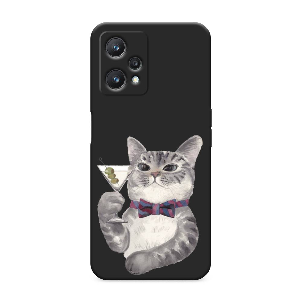 

Матовый силиконовый чехол "Кот джентльмен" на Realme 9 Pro, Кот джентльмен