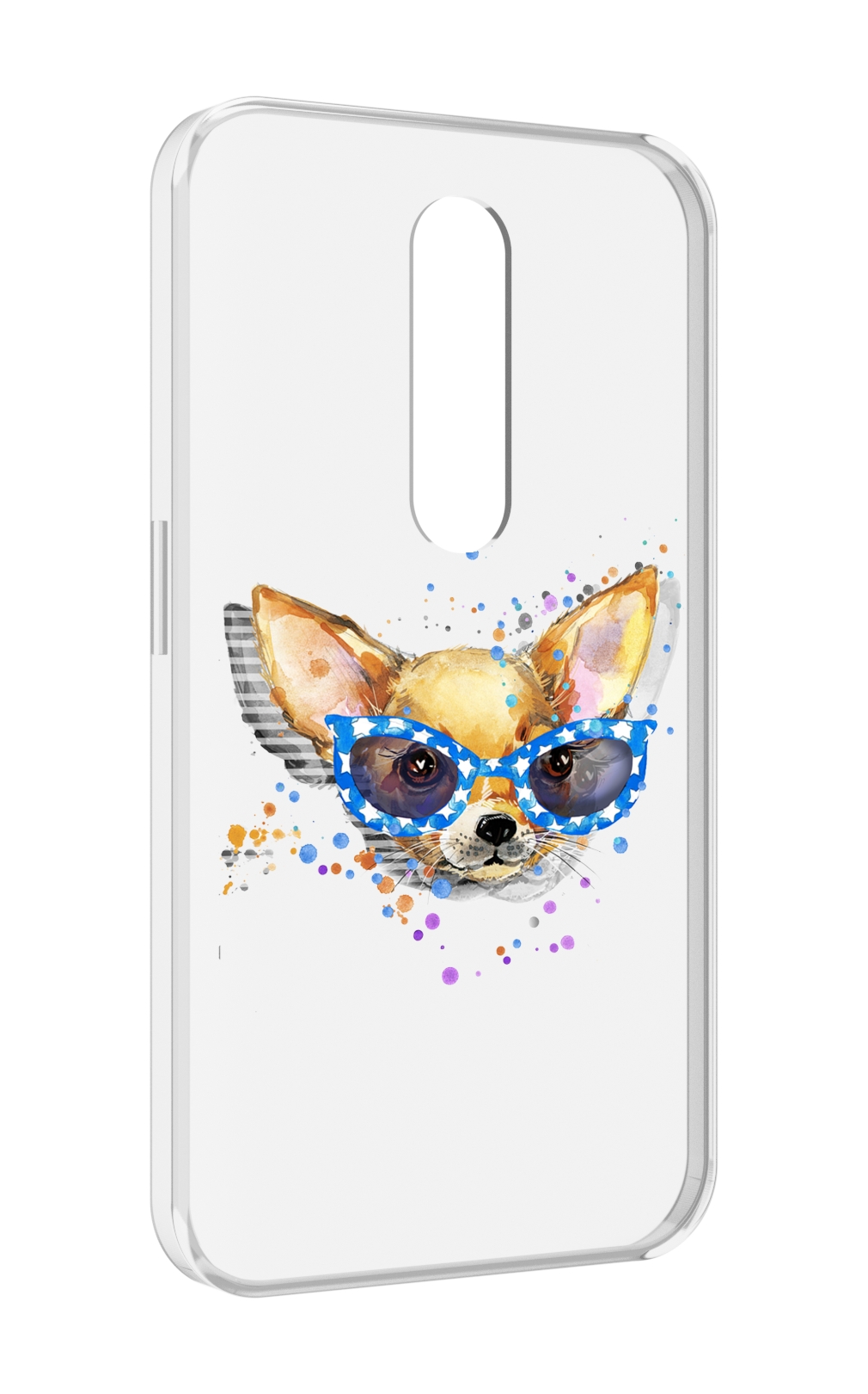 

Чехол MyPads чихуа-хуа в очках для Motorola Moto X Force (XT1585 / XT1581), Прозрачный, Tocco