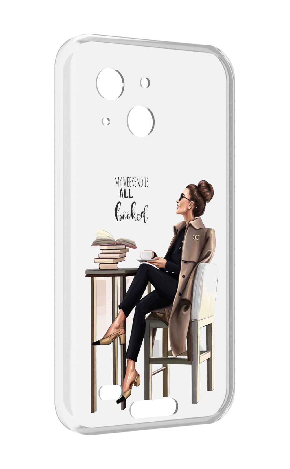 

Чехол MyPads Девушка-в-кофейне для Oukitel WP20 / WP20 Pro, Прозрачный, Tocco
