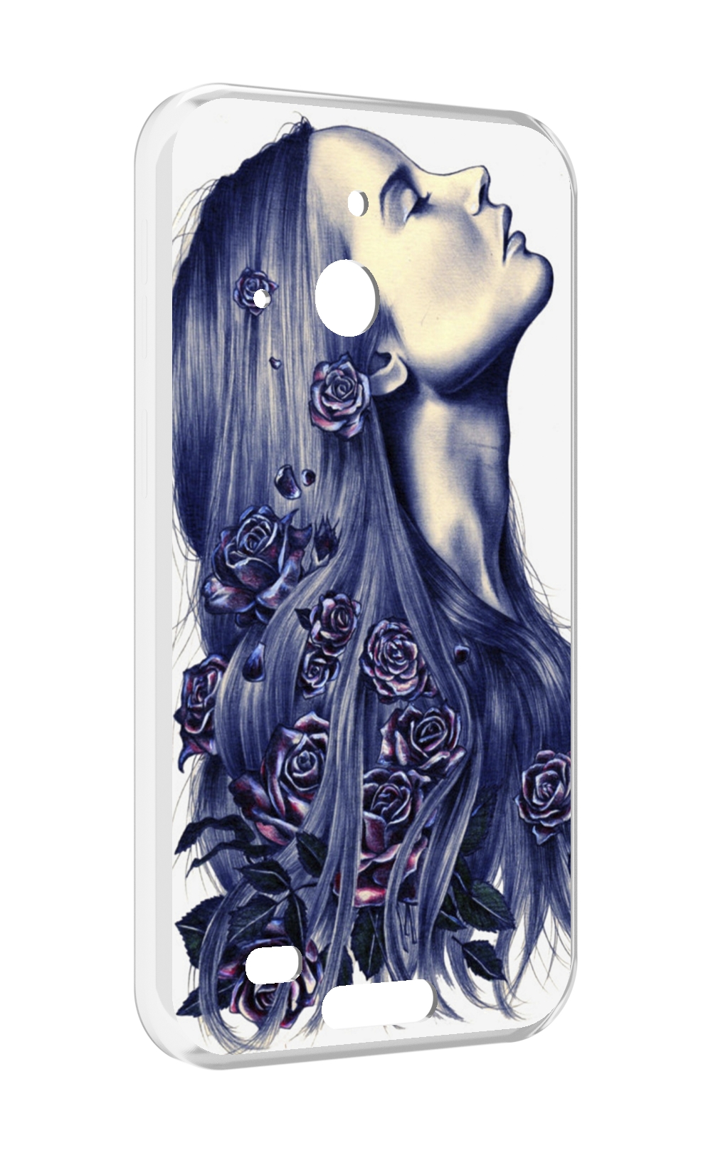 

Чехол MyPads Девушка с розами женский для Oukitel WP20 / WP20 Pro, Прозрачный, Tocco