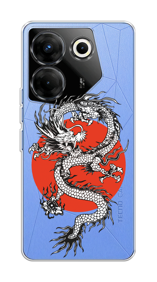 

Чехол на Tecno Camon 20 Pro 5G "Восходящий дракон", Белый;черный;красный, 304050-1
