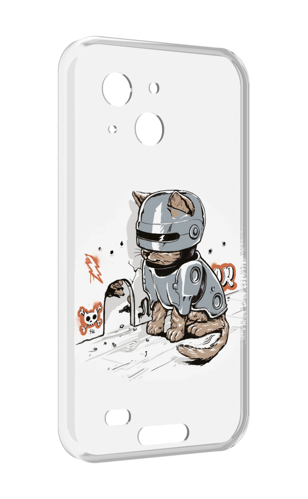

Чехол MyPads Грозный кот для Oukitel WP20 / WP20 Pro, Прозрачный, Tocco