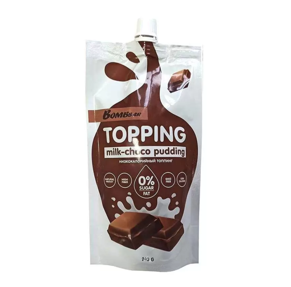 

Соус Bombbar Topping milk choco pudding, без сахара, 5 шт х 240 г