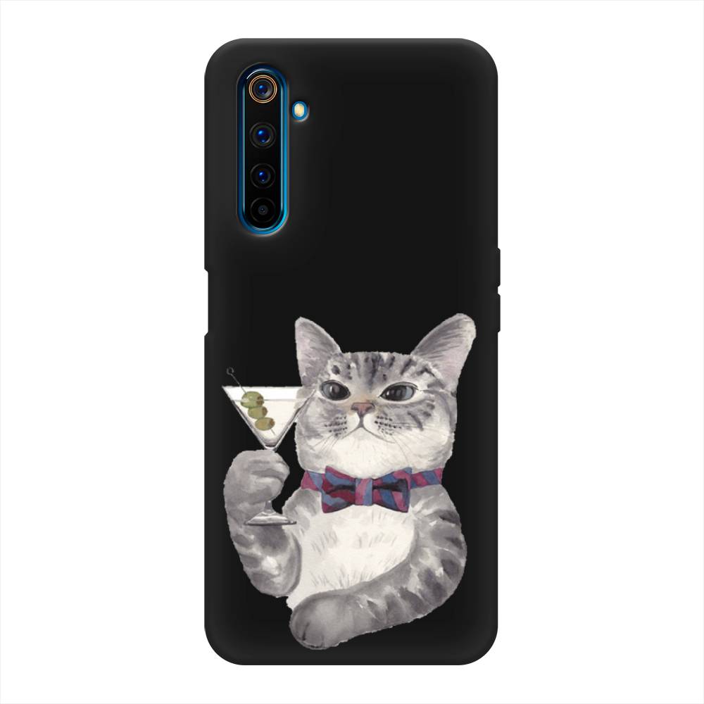 

Матовый силиконовый чехол "Кот джентльмен" на Realme 6 Pro, Кот джентльмен