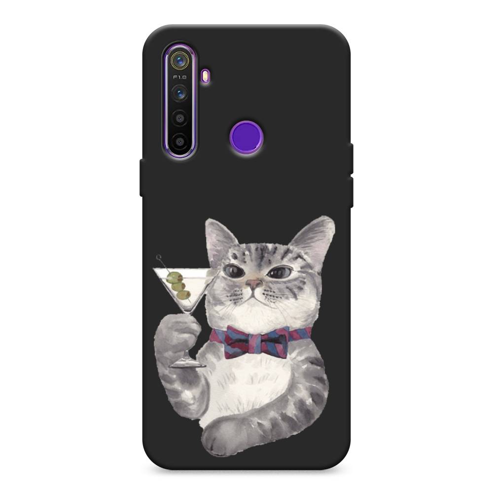 

Матовый силиконовый чехол "Кот джентльмен" на Realme 5, Кот джентльмен