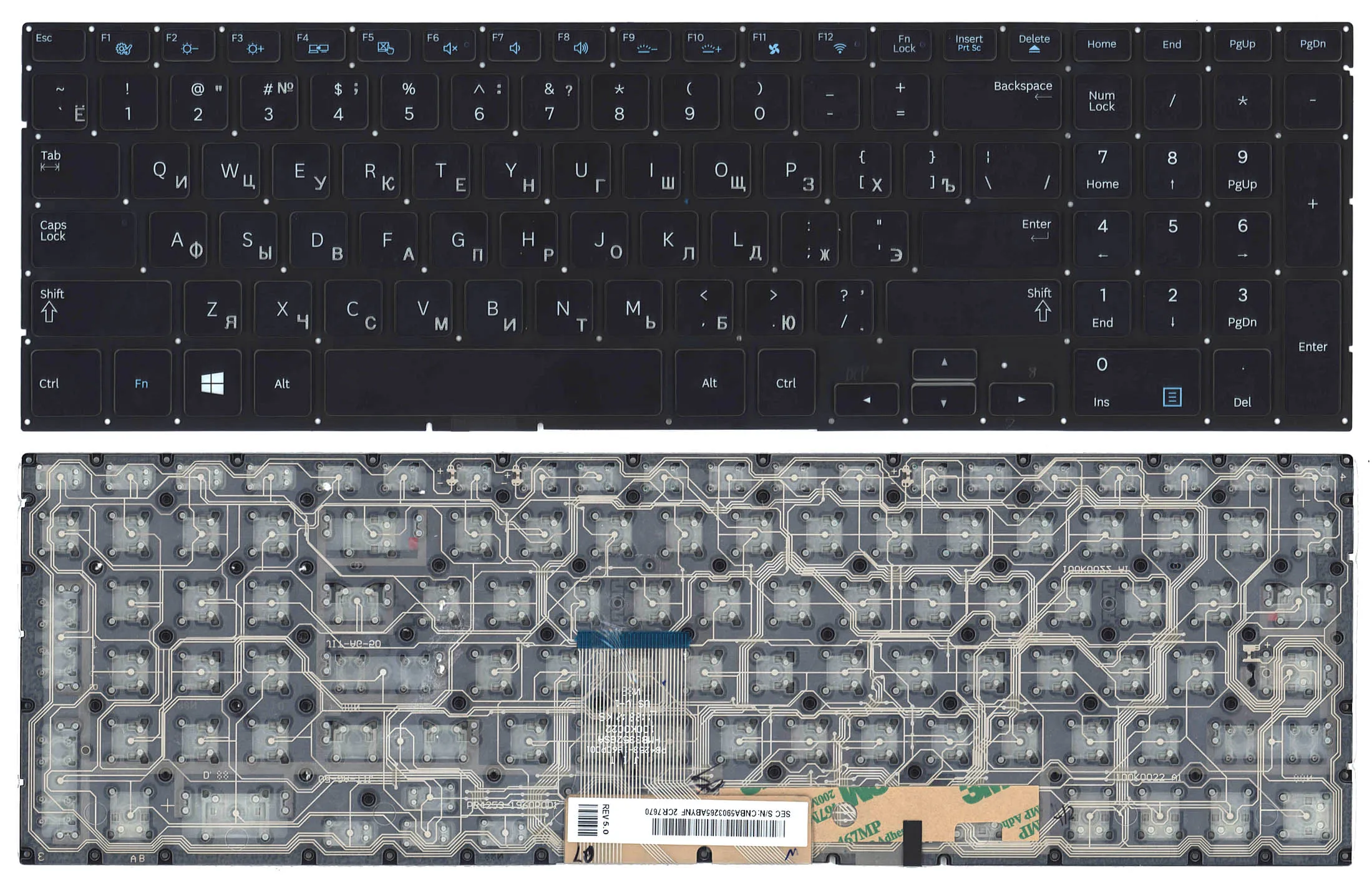 

Клавиатура для ноутбука Samsung NP700Z7A, NP700Z7B, NP700Z7C (CNBA5903265FBYNF, CNBA590326