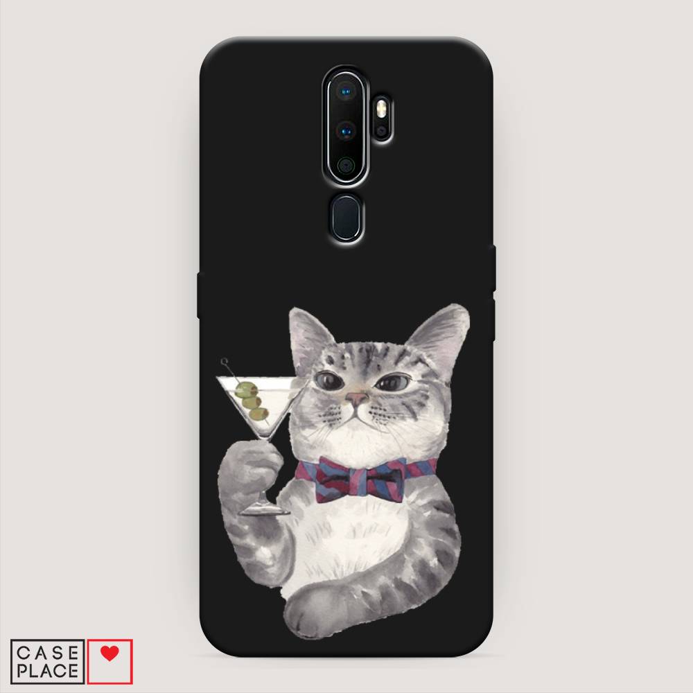 

Матовый силиконовый чехол "Кот джентльмен" на Oppo A9 (2020), Кот джентльмен
