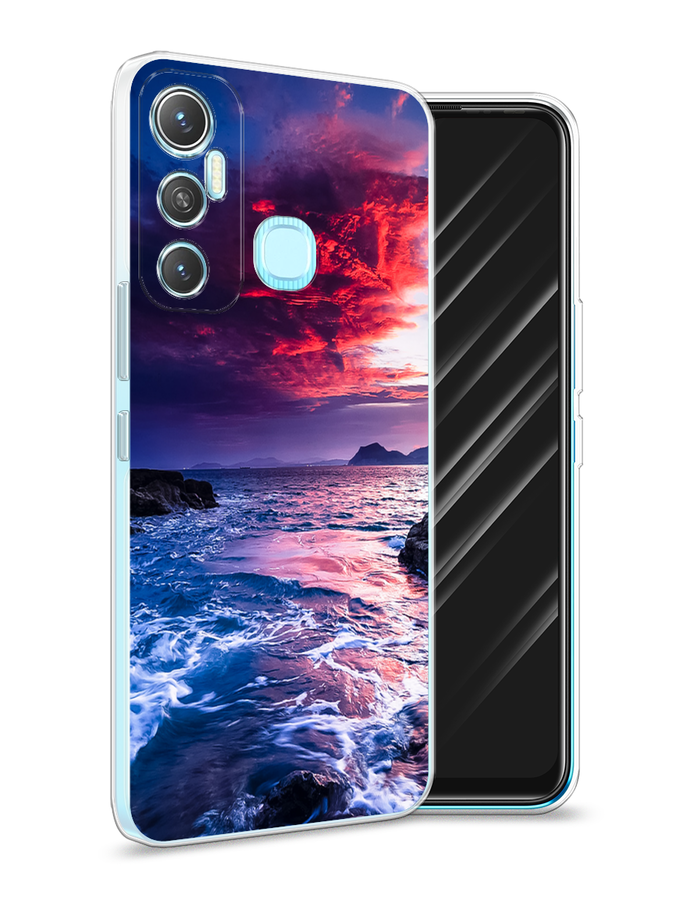 

Чехол Awog на Infinix HOT 11 64 GB "Волны 1", Разноцветный, 3100750-4