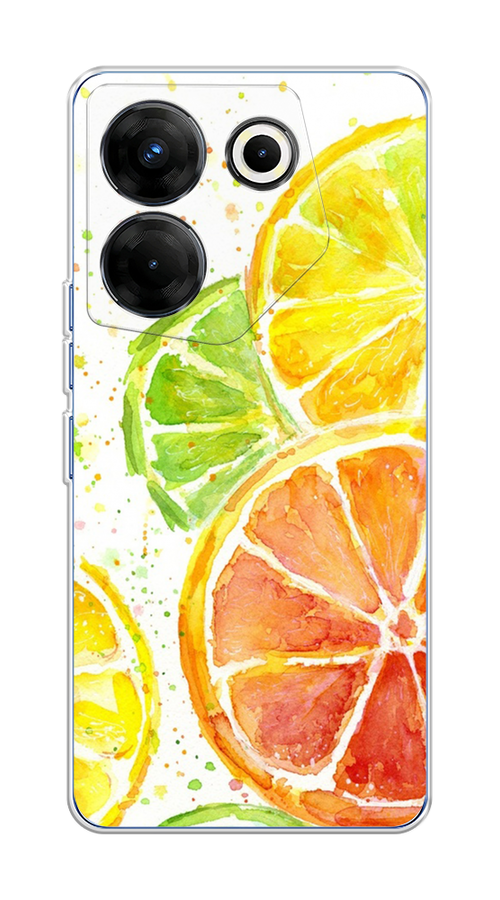 

Чехол на Tecno Camon 20 Pro 5G "Цитрусовые", Белый;желтый;красный;зеленый, 304050-1