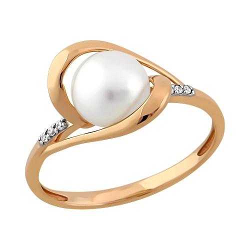 

Кольцо из красного золота с жемчугом/фианитом р. 17,5 Гранат 3.10.10.0275.14-1853, 3.10.10.0275.14-1853