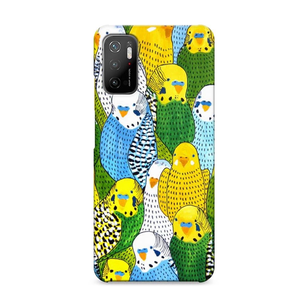 

Пластиковый чехол "Попугаи" на Xiaomi Poco M3 Pro, 311020-1