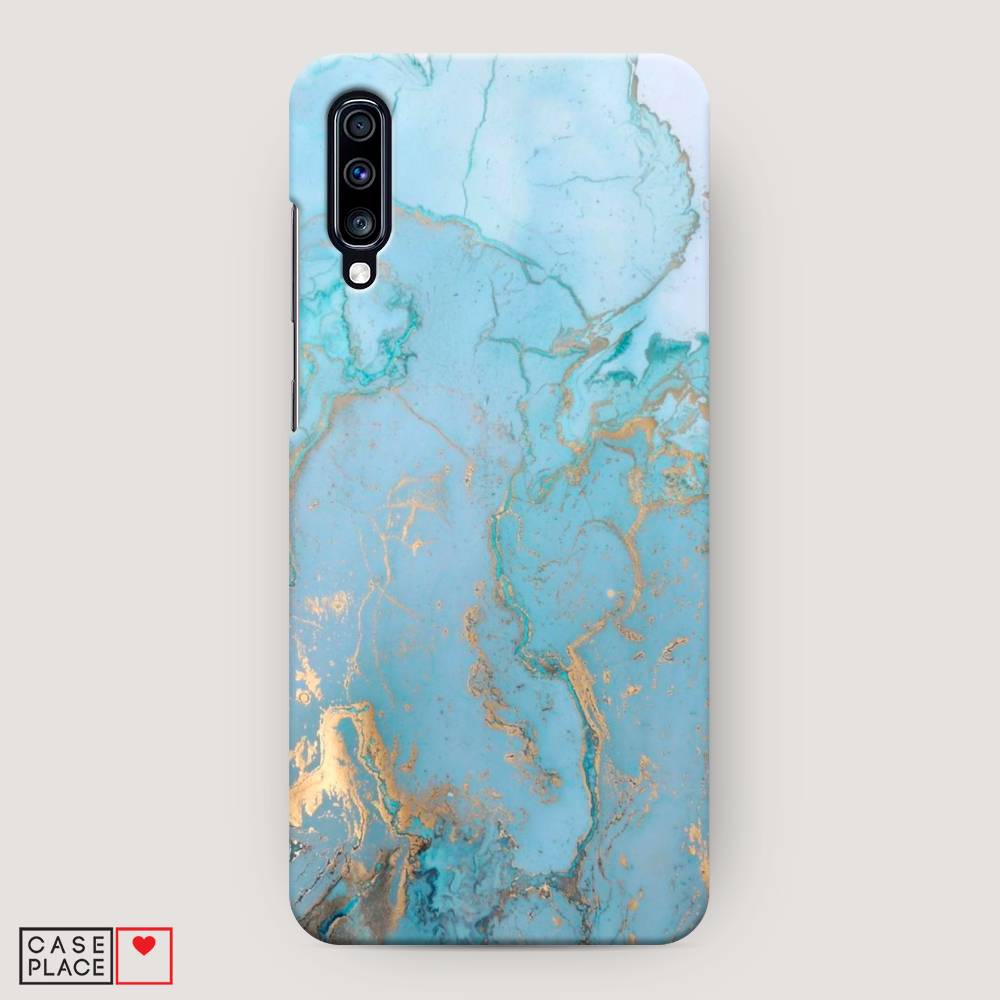 

Пластиковый чехол "Голубой мрамор рисунок" на Samsung Galaxy A70, 28120-2