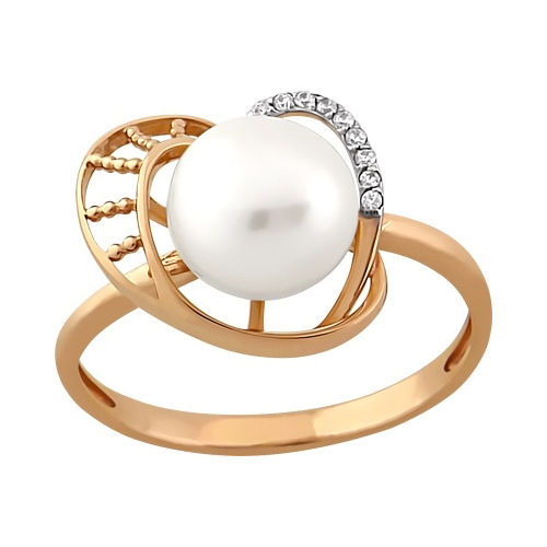 

Кольцо из красного золота с жемчугом/фианитом р. 16,5 Гранат 3.10.10.0275.14-1845, 3.10.10.0275.14-1845