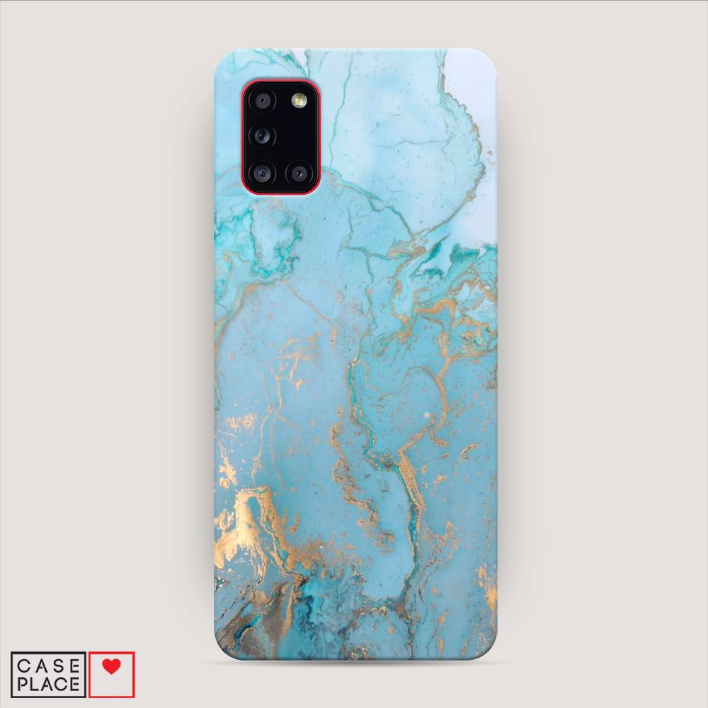 

Пластиковый чехол "Голубой мрамор рисунок" на Samsung Galaxy A31, 2100320-2
