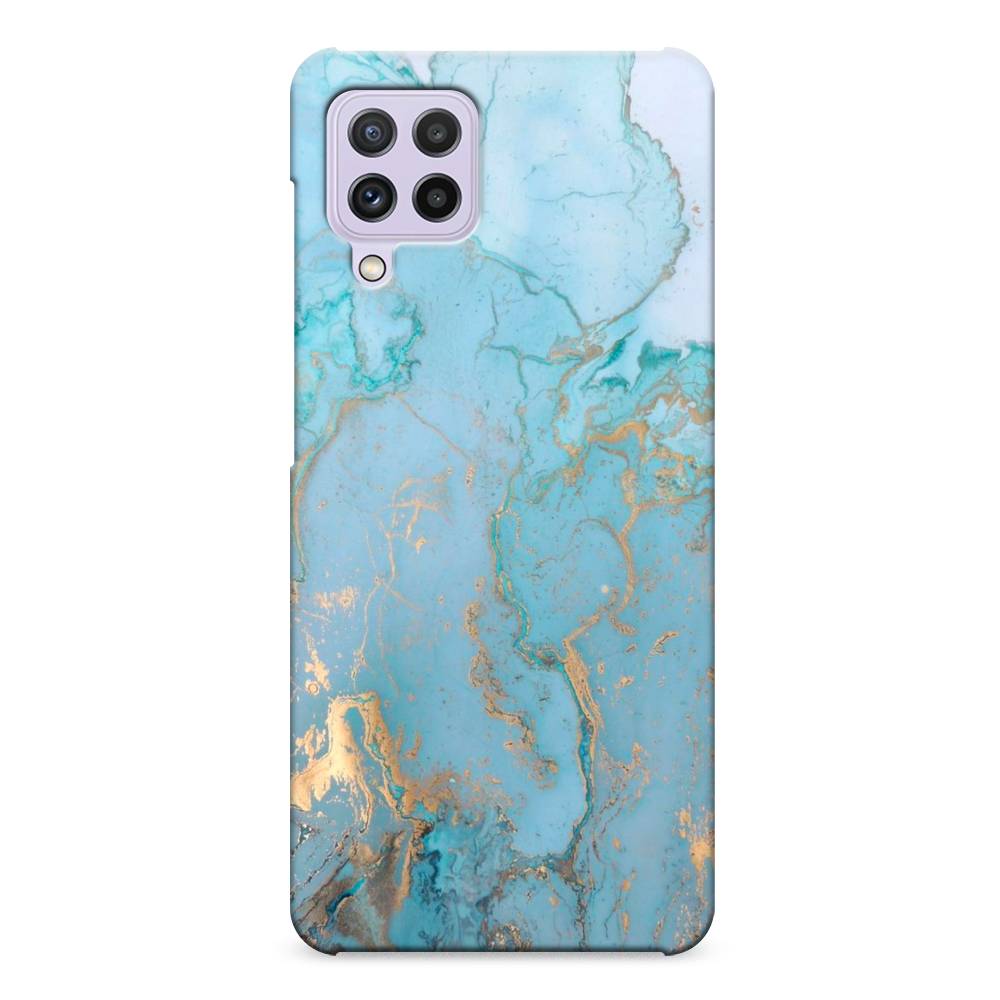 

Пластиковый чехол "Голубой мрамор рисунок" на Samsung Galaxy A22