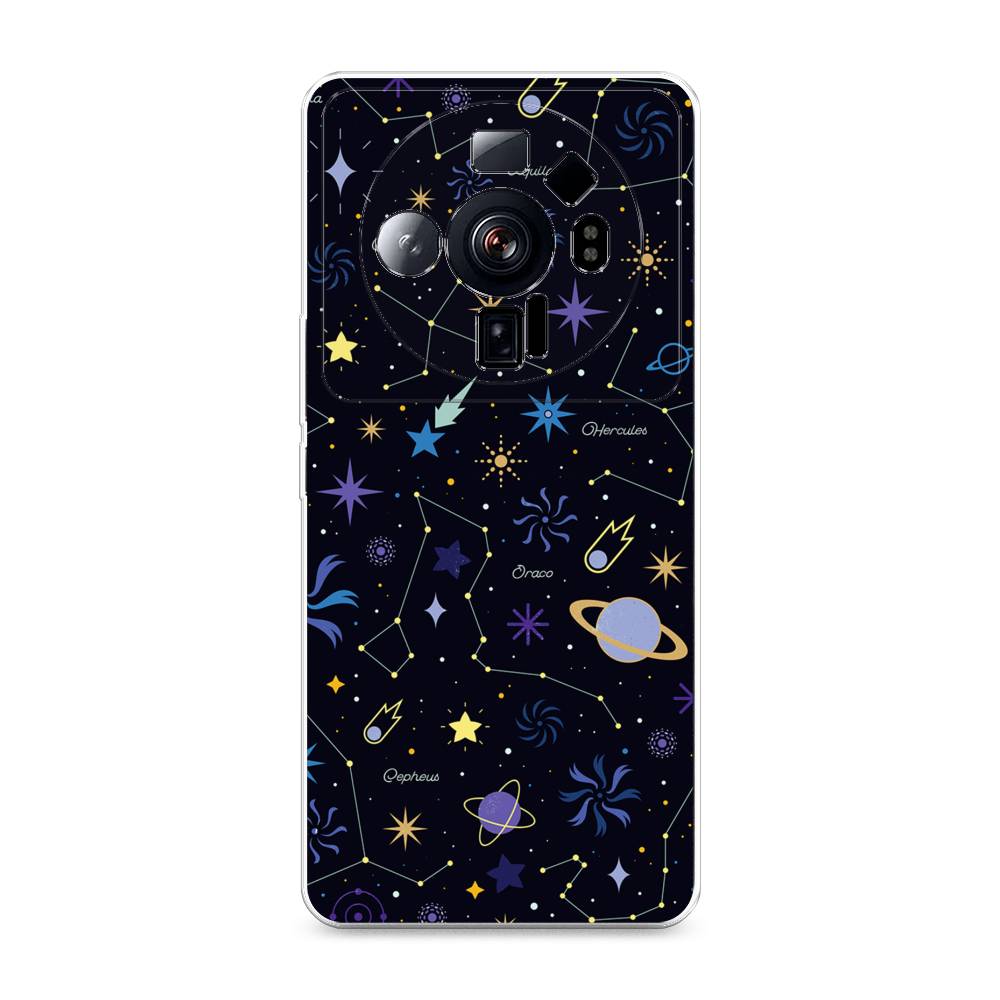 

Чехол на Xiaomi 12S Ultra "Цветной космос", Желтый, 314550-2