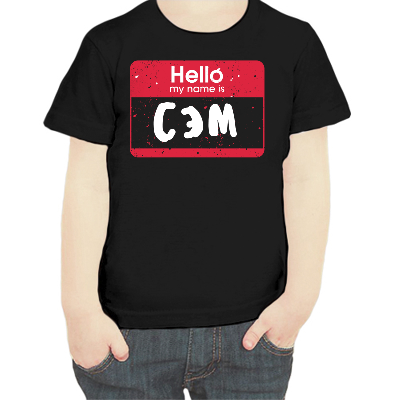 

Футболка мальчику черная 34 р-р hello сэм, Черный, fdm_hello_sem