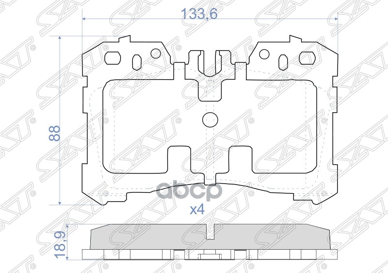 

Колодки Тормозные Перед Lexus Ls460/Ls600 06- Sat St-04465-50260