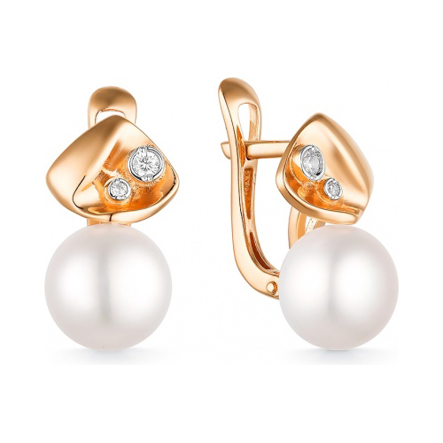 

Серьги из красного золота с жемчугом/фианитом Гранат 3.20.11.0275.14-3169, 3.20.11.0275.14-3169