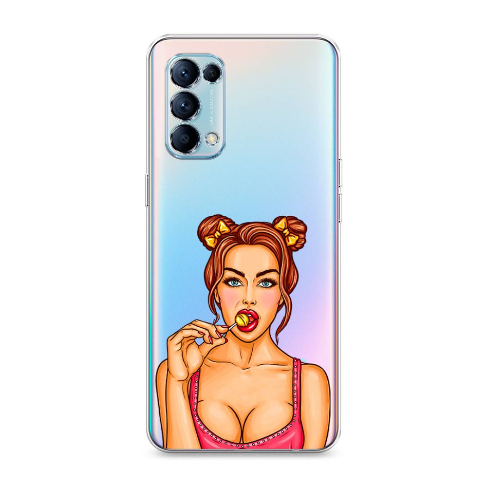 

Чехол Awog на Oppo Reno 5 "Вкусный леденец", Разноцветный