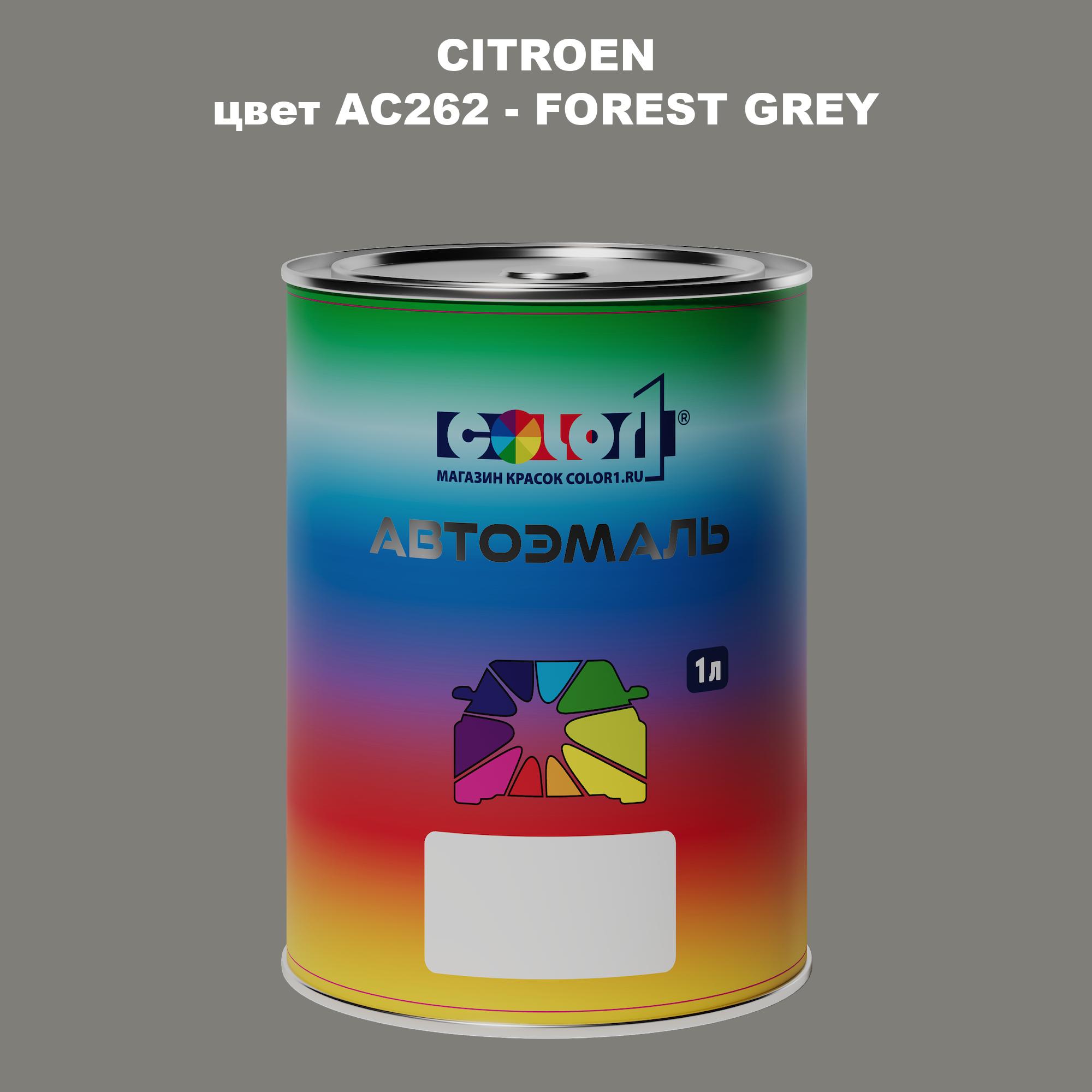 

Автомобильная краска COLOR1 для CITROEN, цвет AC262 - FOREST GREY, Серый