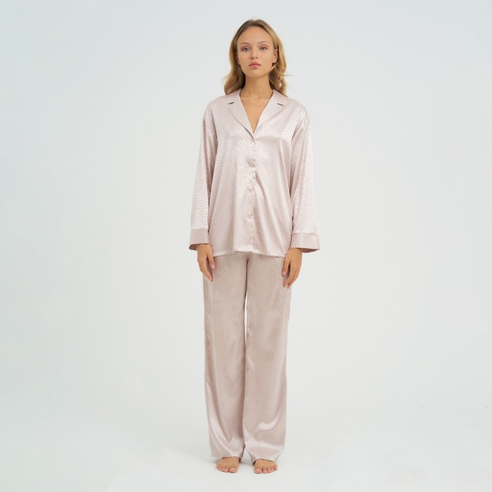

Пижама женская KAFTAN 7437549 бежевая 52-54 RU, Бежевый, Леопард