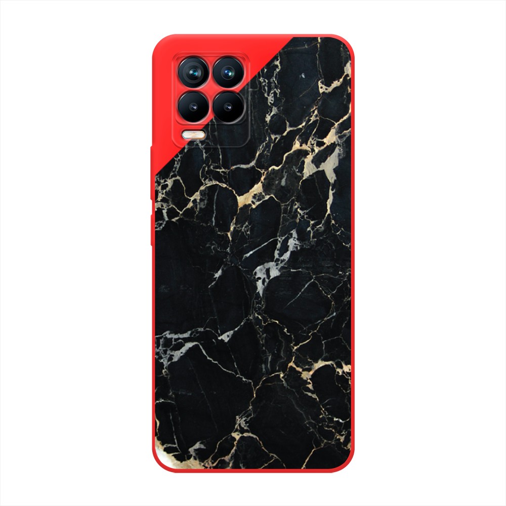 

Чехол Awog на Realme 8/8 Pro "Черный мрамор уголок", Разноцветный, 255553-1