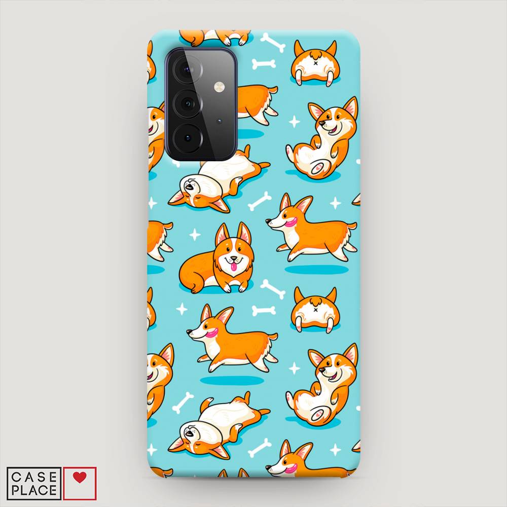 

Пластиковый чехол "Веселые корги" на Samsung Galaxy A72, 2101920-1